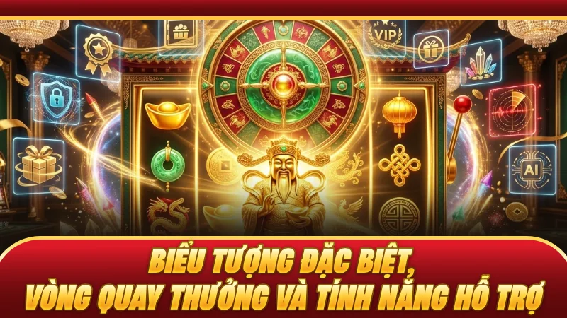 Biểu tượng đặc biệt, vòng quay thưởng và tính năng hỗ trợ