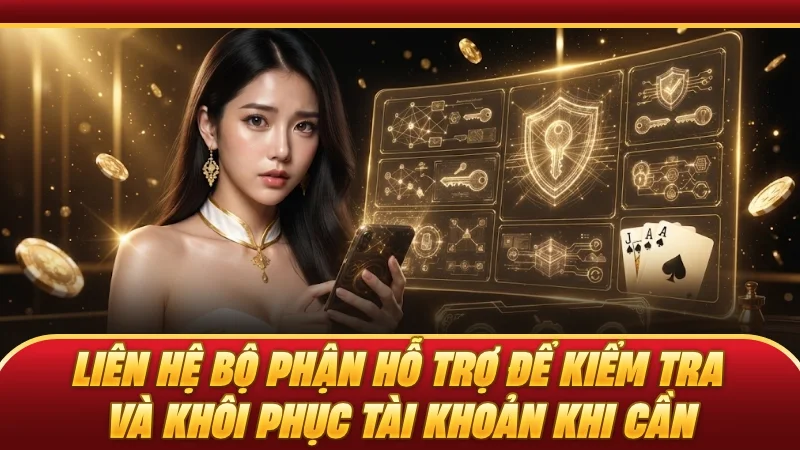 Liên hệ bộ phận hỗ trợ để kiểm tra và khôi phục tài khoản khi cần