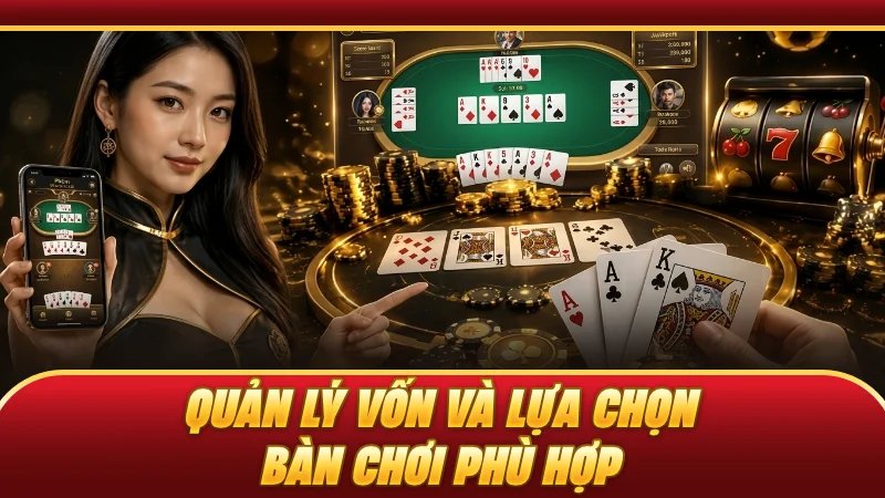 Quản lý vốn và lựa chọn bàn chơi phù hợp