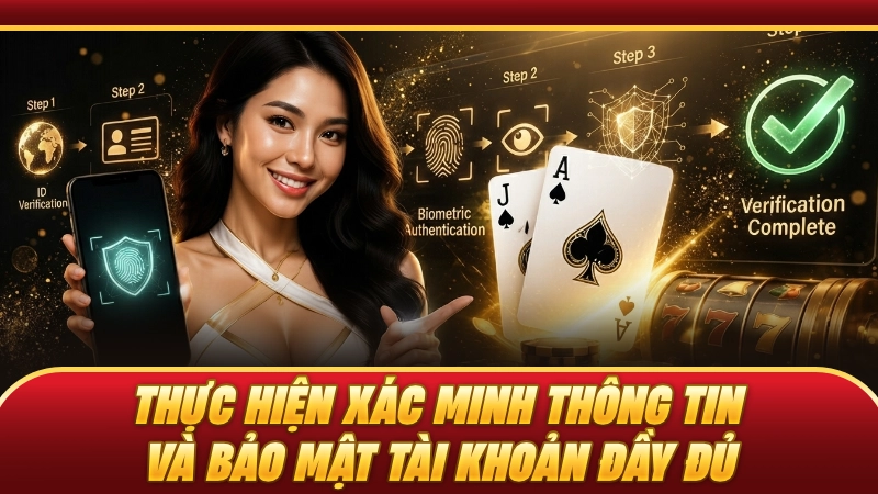 Thực hiện xác minh thông tin và bảo mật tài khoản đầy đủ